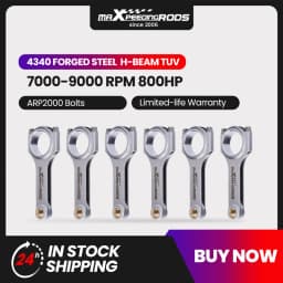 EN24 4340 H-Beam Connecting Rods for BMW 328i 528i E36 E46 M52B28 ARP 135mm 4x 4340 Bielles Connecting Rod ARP Pleuel