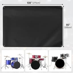 Drum Accessory Windproof Drum Set Dust Cover for Outdoor Music Rooms Indoors Drum Set Accessory Dust Cover in Weighted Corners