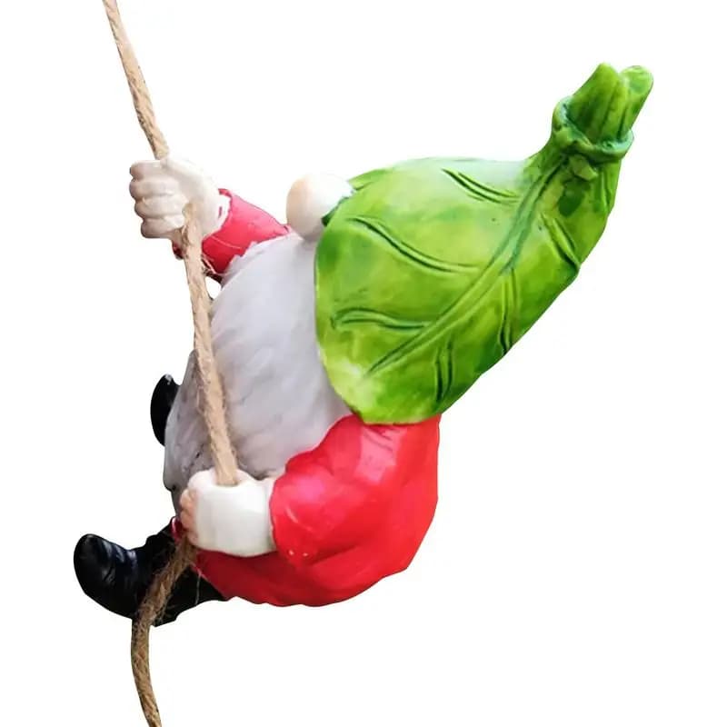 Climbing Garden Gnome Resin Garden Sculptures Yard Gnomes Outdoor Statues Weather Resistant Gnomes Figurines Gnome Outdoor