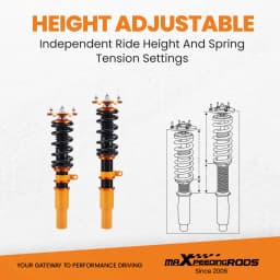 24 Way Damper Adjustable Coilovers Suspension Lowering Kit for BMW 3-Series(E90/E91)(RWD) 2006-2013 Excludes M3