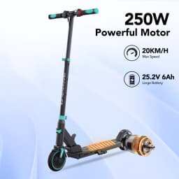 RCB Electric Scooter for Children Aged 8-12-16 Years, Only 7.55KG Foldable Electric Scooters, Two Types of Braking, Max 16 Km