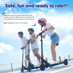 RCB Electric Scooter for Children Aged 8-12-16 Years, Only 7.55KG Foldable Electric Scooters, Two Types of Braking, Max 16 Km