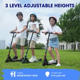 RCB Electric Scooter for Children Aged 8-12-16 Years, Only 7.55KG Foldable Electric Scooters, Two Types of Braking, Max 16 Km