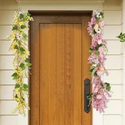 Floral Garland With Lights Artificial Floral Garland String Light Up Flower Vines 3.28ft Battery Operated Floral Vines