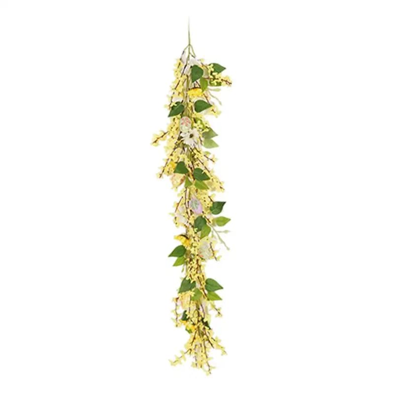 Floral Garland With Lights Artificial Floral Garland String Light Up Flower Vines 3.28ft Battery Operated Floral Vines