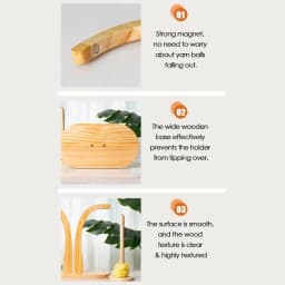 Wood Double Yarn Spindle Rotating Wooden Sewing Yarn Holder Spinner Magnetic Thread Spool Wool Ball Winder Knitting Tools