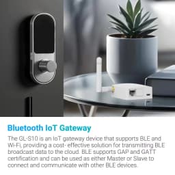 GL.iNet GL-S10 BLE to MQTT IoT Gateway, ESP32 Bluetooth Low Energy Proxy, Supports PoE & 5V Power Supply, 2.4GHz Wi-Fi, 10/100M Ethernet, Ideal for Smart Home & AWS IoT