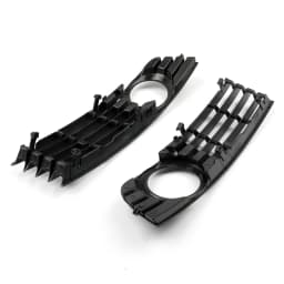 Artudatech Pair Front Bumper Lower Fog Light Fog Lamp Grilles Grill For Audi A4 B6 02-05