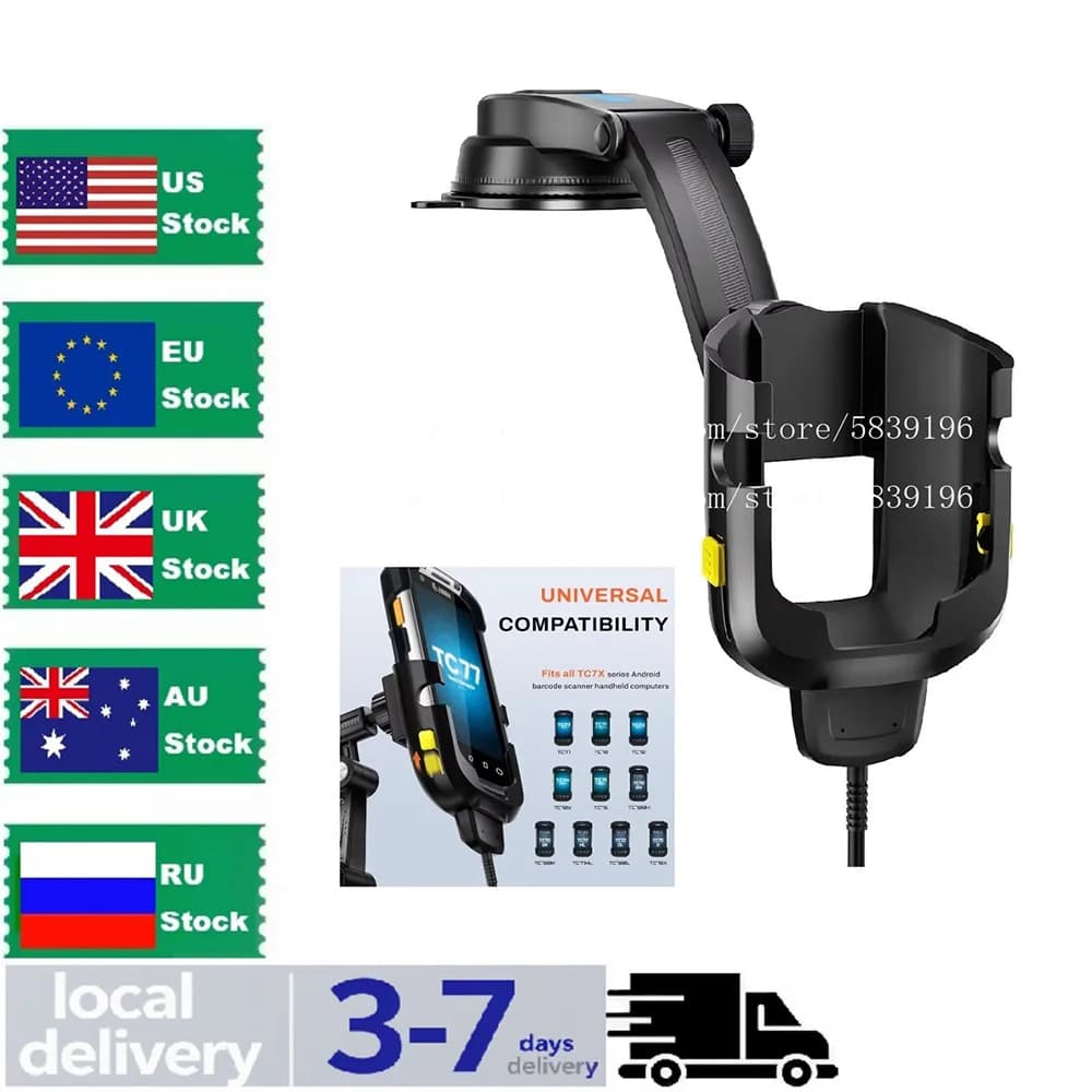Car Charging Cable Bracket for Zebra Symbol TC77 TC70 TC72 TC75 TC70X TC75X;with 5V 2A Cigarette Lighter