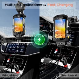 Car Charging Cable Bracket for Zebra Symbol TC77 TC70 TC72 TC75 TC70X TC75X;with 5V 2A Cigarette Lighter