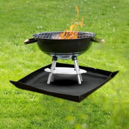 Camping Fire Pit Mat Fireproof Mat Silicone Fire Pit Pad Grilling Barbecue Camping Reusable Patio Protection Mat Stove