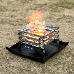Camping Fire Pit Mat Fireproof Mat Silicone Fire Pit Pad Grilling Barbecue Camping Reusable Patio Protection Mat Stove