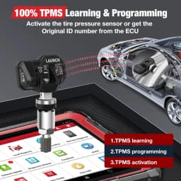 Launch TPMS Sensor Set of 4 RF Dual Frequency (315MHz + 433MHz) Press-in OE-Level Universal Programmable by LAUNCH TPMS Tools