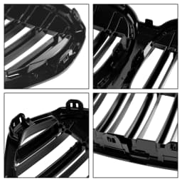 Artudatech Gloss Black Front Kidney Grille Grill Fit for BMW X1 F48 F49 2019-2021 Dual Slat