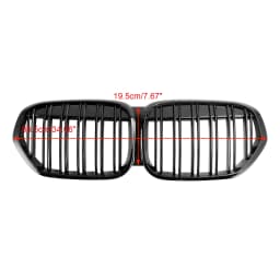 Artudatech Gloss Black Front Kidney Grille Grill Fit for BMW X1 F48 F49 2019-2021 Dual Slat