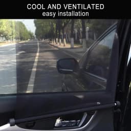 2pcs Car Side Sunshade Auto Retractable Roller Protector Blocks 97% Of Harmful UV Rays Universal Car Windows Shades Accessories