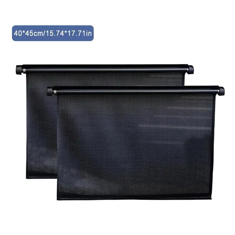 2pcs Car Side Sunshade Auto Retractable Roller Protector Blocks 97% Of Harmful UV Rays Universal Car Windows Shades Accessories