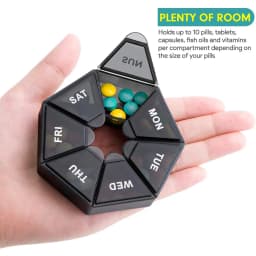 2PCS Weekly Pill Box Daily Organiser Medicine Tablet Storage Dispenser 7 Day