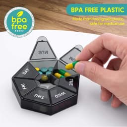2PCS Weekly Pill Box Daily Organiser Medicine Tablet Storage Dispenser 7 Day