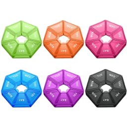 2PCS Weekly Pill Box Daily Organiser Medicine Tablet Storage Dispenser 7 Day