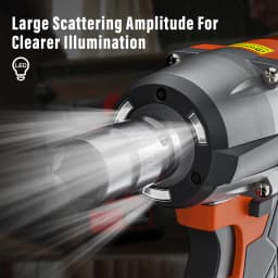 21V Cordless Impact Wrench, 1/2 inch Brushless Impact Gun, Max Torque 550Nm with 4 Socket Sets, 12 Drill Sets, 4.0Ah Battery