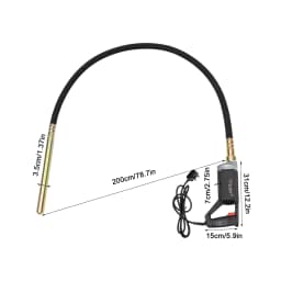 CNCESR Electric Concrete Vibrating Tool 1500W Handheld Concrete Tool Cement Vibrarator with 2m Shaft for Fences Bridges Ports