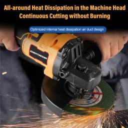 21V Cordless Brushless Angle Grinder 125mm Cutting Tool Set 2 Battery & Charger