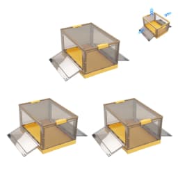 【Lifeideas】3pc Foldable Transparent Storage Box Home Wardrobe Clothes Organizer Large Capacity Plastic