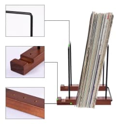 Vinyl Record Rack Wooden Tabletop Books CDs Photo Albums storage rack Stand Fashionable Record Holder Shelf