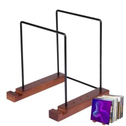 Vinyl Record Rack Wooden Tabletop Books CDs Photo Albums storage rack Stand Fashionable Record Holder Shelf