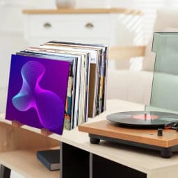 Vinyl Record Rack Wooden Tabletop Books CDs Photo Albums storage rack Stand Fashionable Record Holder Shelf