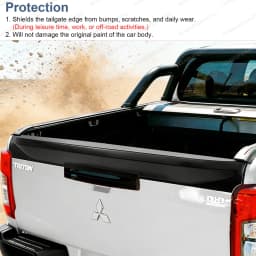 Rear Spoiler Cover For Mitsubishi L200 Triton 2019-2023 MR ABS Tail Gate Rail Guard Truck Cover Protector Car Styling Accessorie
