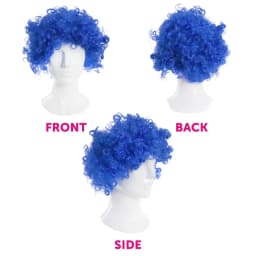 Australian Flag Cape & Blue Afro Wig - Flag Cape with "Australia" Text & Blue Wig - Ideal for Australia Day & Sports Events