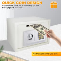 New Safe for Home Office Hotel Digital Code Safe with 2 Emergency Key Lockable Security Money Cash Document Safe Box Storage 16L