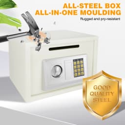 New Safe for Home Office Hotel Digital Code Safe with 2 Emergency Key Lockable Security Money Cash Document Safe Box Storage 16L