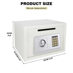 New Safe for Home Office Hotel Digital Code Safe with 2 Emergency Key Lockable Security Money Cash Document Safe Box Storage 16L