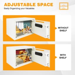 New Safe for Home Office Hotel Digital Code Safe with 2 Emergency Key Lockable Security Money Cash Document Safe Box Storage 16L