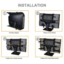 Monitor Carrying Case Portable Computer Display Screen Moving Handbag Oxford Cloth Reusable for 20-24in Monitors Screens