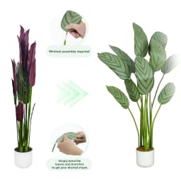 mcc direct Artificial Bird of Paradise Tree, Decorative Artificial Plant with Plastic Planter and Artificial Moss for House
