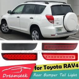 LED Rear Bumper Brake Tail Light for Toyota RAV4 2006-12,Toyota Avensis 09-15, Toyota Alphard 10-14 Reflector Lamp w/ Turn LH+RH