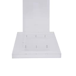 Modern Thick Acrylic Podium Stand Plexiglass Pulpit Floor-Standing School Church Lectern W/ Reading Surface & Storage Shelf