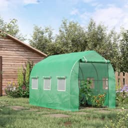 Walk-In Polytunnel Round / Gable Top Garden Greenhouse Heat Shed 3 X 2 X 2 m