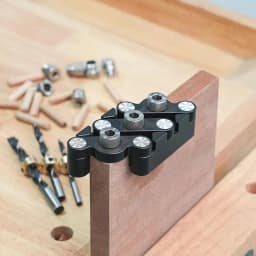 Wood Dowel Hole Drill Guide Multipurpose Self-Centering Dowel Jig Kit Precise Hole Punch Locator Portable Woodwork Tool For