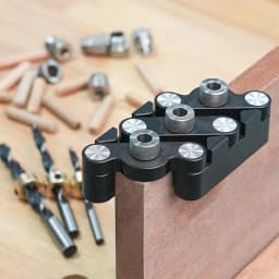 Wood Dowel Hole Drill Guide Multipurpose Self-Centering Dowel Jig Kit Precise Hole Punch Locator Portable Woodwork Tool For