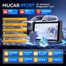 MUCAR 892BT Key Programming AI Automotive Diagnostic Tool Bi Directional Obd2 Scanner ECU Coding CANFD DOIP 35 Resets Life Free