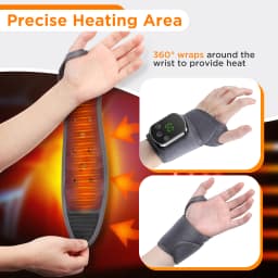 Electric Wrist Massager Heating Pad Vibration 5 Gears Hot Compress Wrist Guard Band USB Recharge Adjustable Wrist Protection