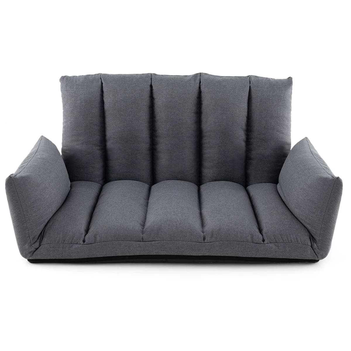GOFLAME Foldable Floor Sofa Upholstered Recliner Chair W/Adjustable Backrest