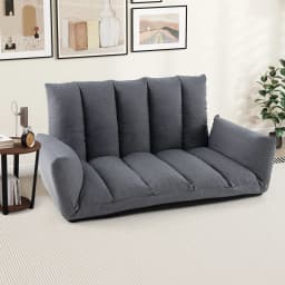 GOFLAME Foldable Floor Sofa Upholstered Recliner Chair W/Adjustable Backrest