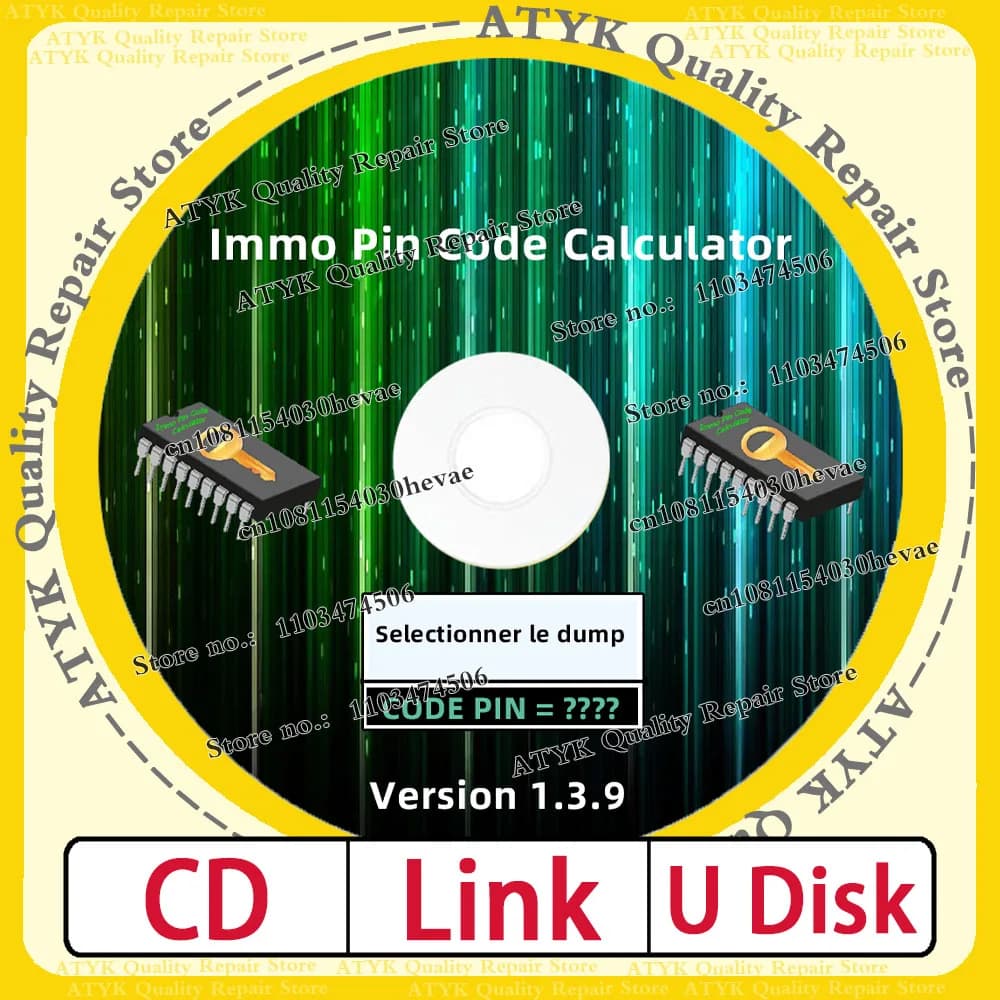 Pin Code Calculator V1.3.9 Repair equipment Diagnostic software Pin Code Calculator IMMO 1.3.9 obd2 scanner Code reader VCI