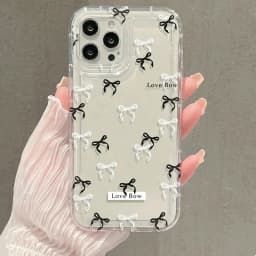 Colorful Bow Print Clear Case For iPhone 16 14 13 12 11 15 Pro Max SE XR X XS 7 8 Plus Transparent Tpu Shockproof Phone Cover